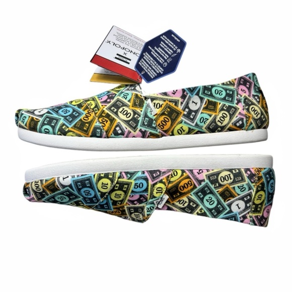 NWT Box Toms x Monopoly Alpargata Graphic Slip On Flats Men’s 9.5 Women’s 10.5 main image 16